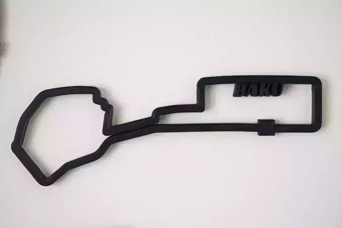Baku F1 Racing Track 2025 3D print model Baku F1 Racing Track 2025 3D print model