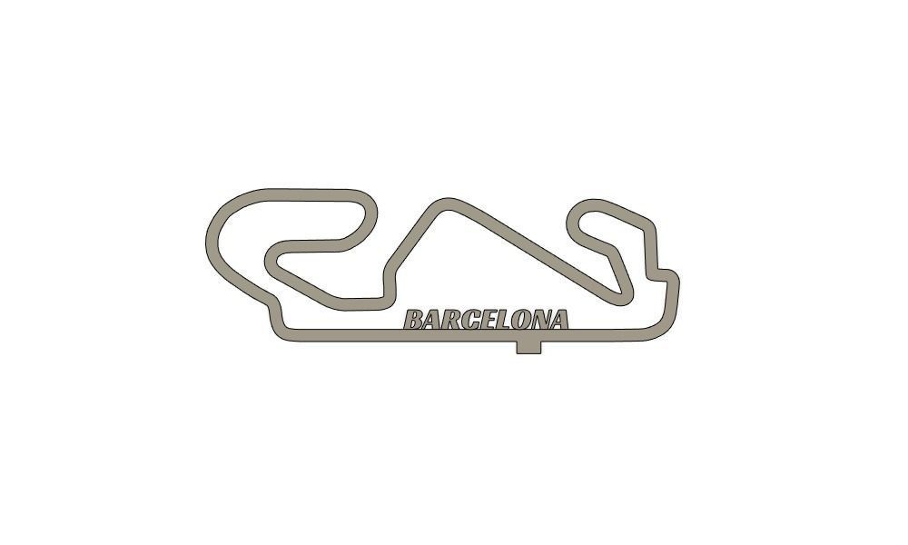 Barcelona F1 Racing Track 2025 3D print model_1