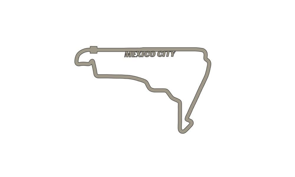 Mexico City F1 Racing Track 2025 3D print model_1