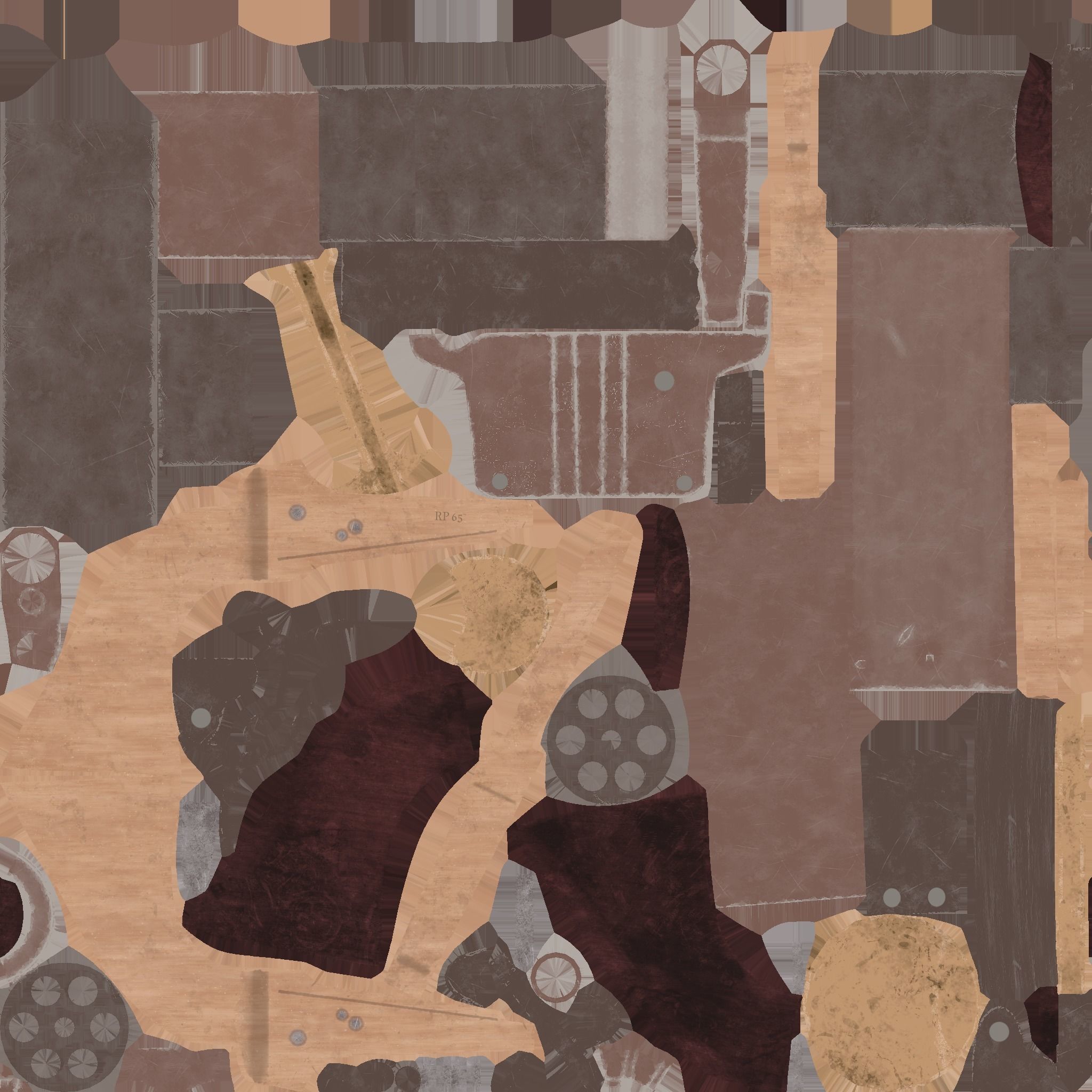 Griswold and Gunnison Revolver Low-poly 3D model_6