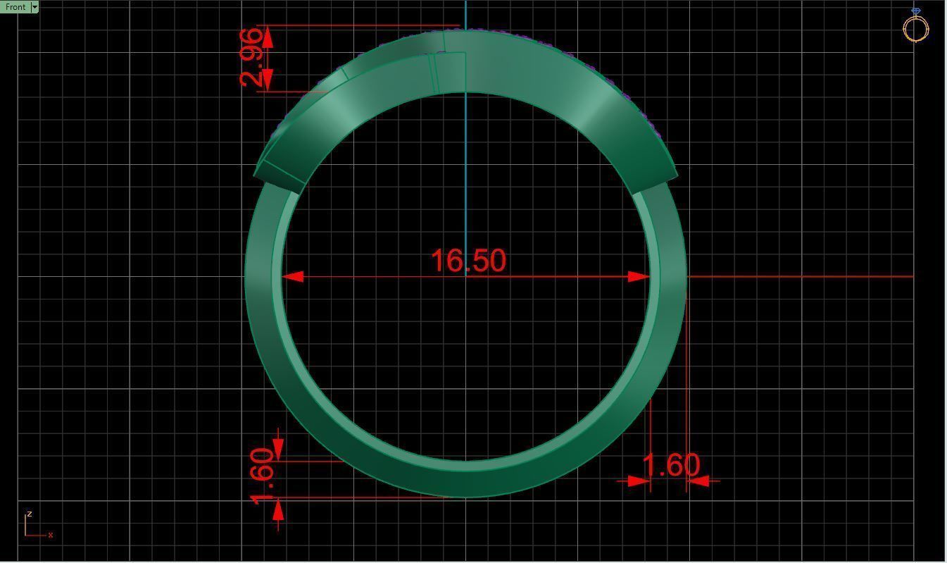 Ring M51 The luxury female ring with gems wedding 3D print model_27