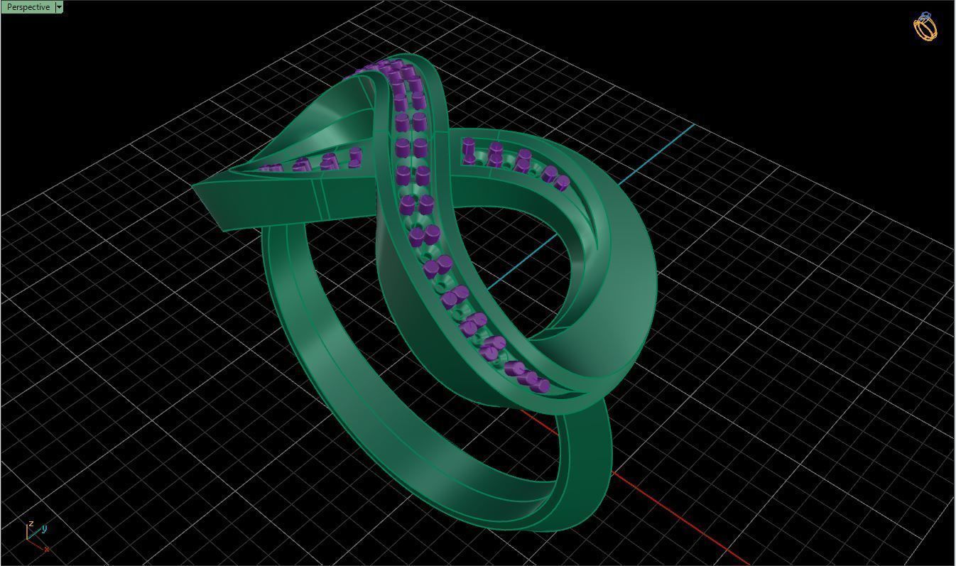 Ring M51 The luxury female ring with gems wedding 3D print model_33