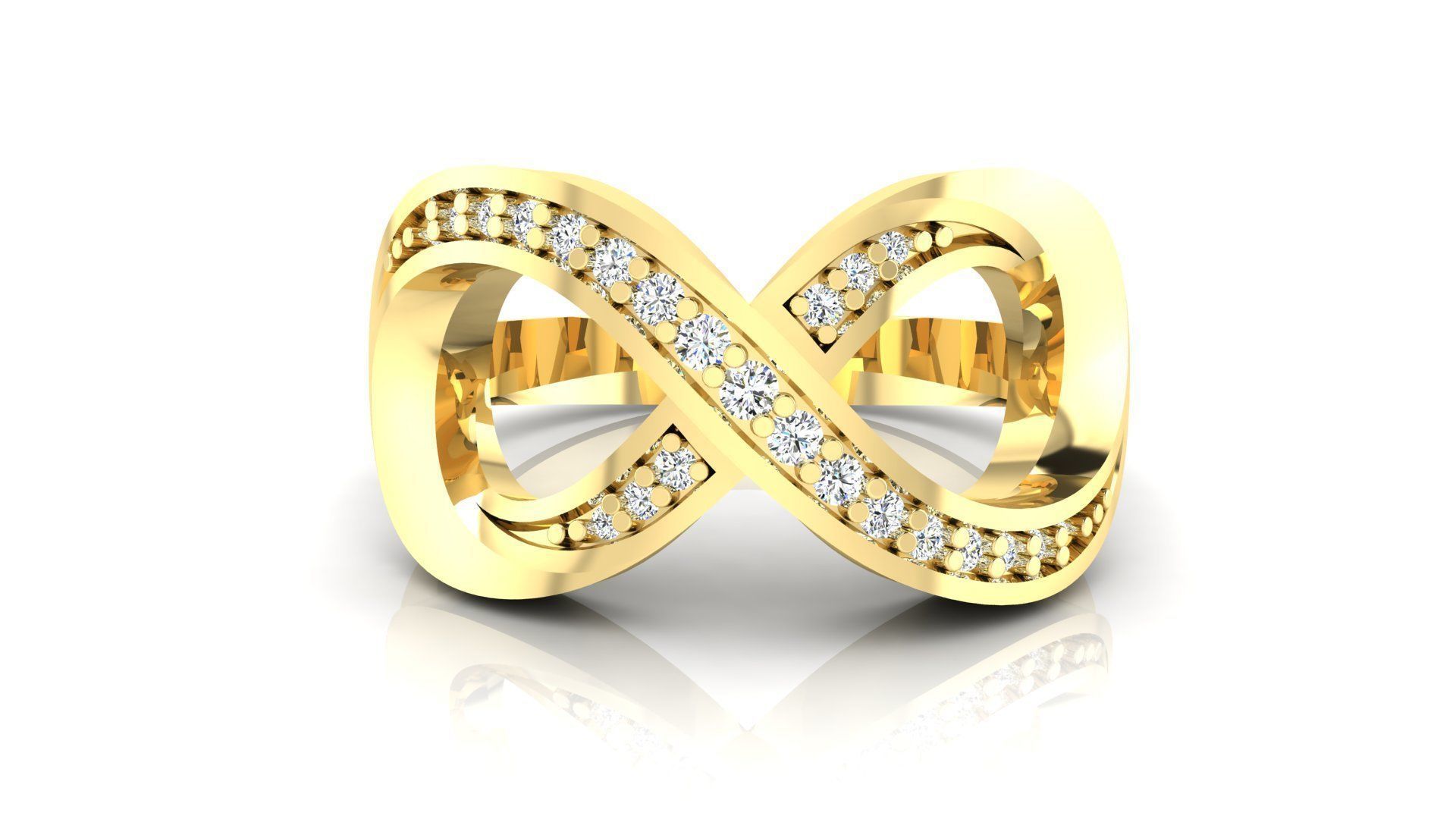 Ring M51 The luxury female ring with gems wedding 3D print model_2