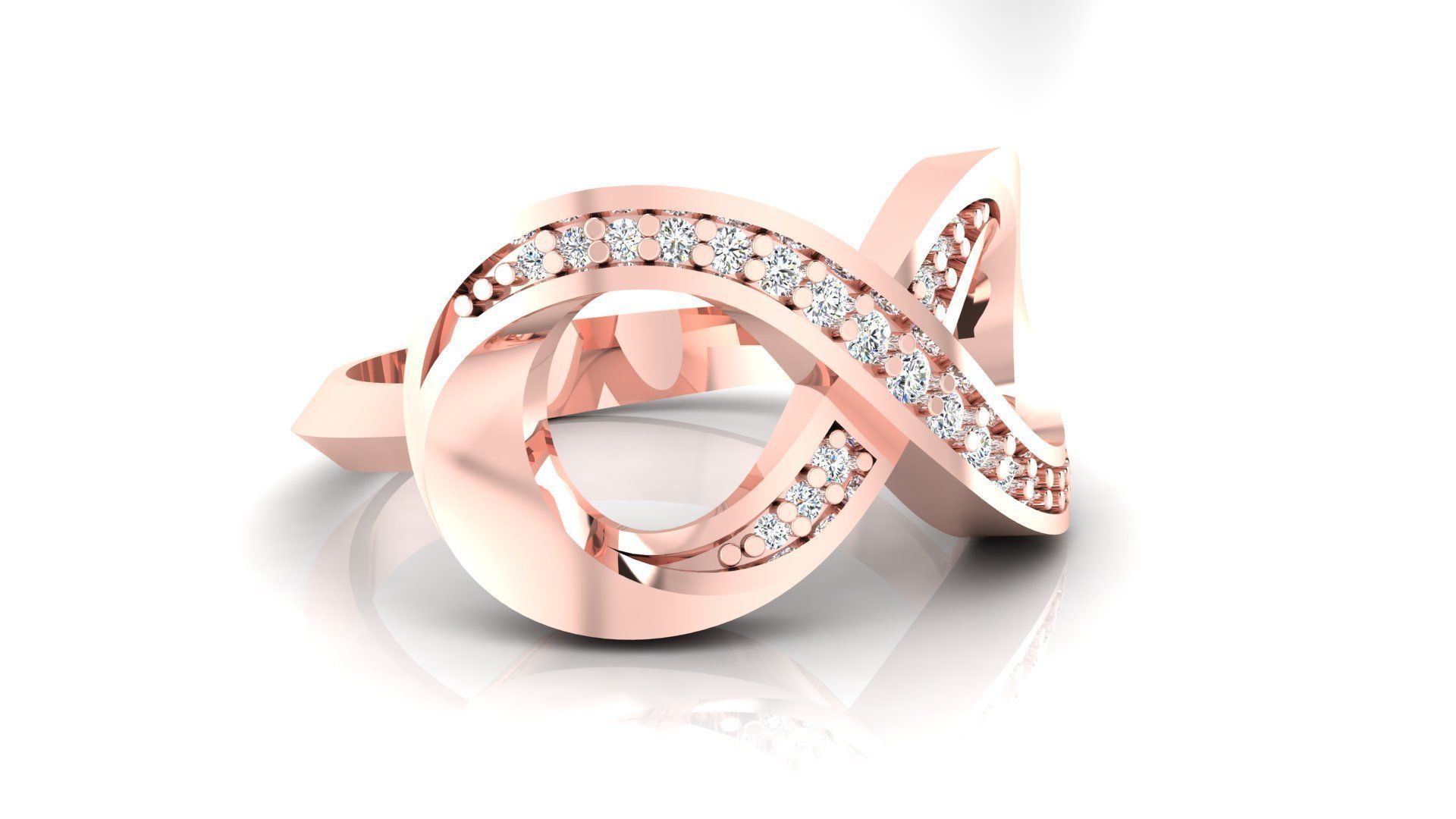Ring M51 The luxury female ring with gems wedding 3D print model_9