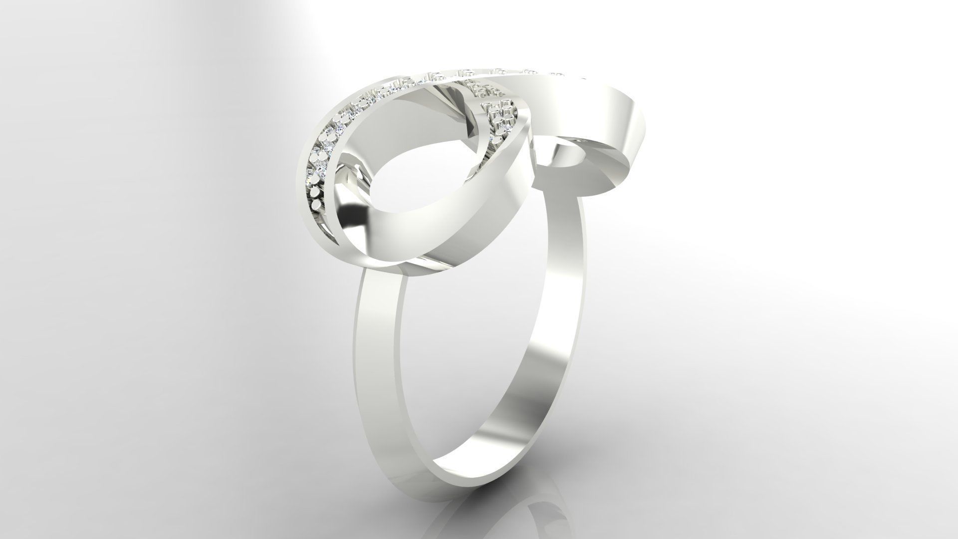 Ring M51 The luxury female ring with gems wedding 3D print model_22