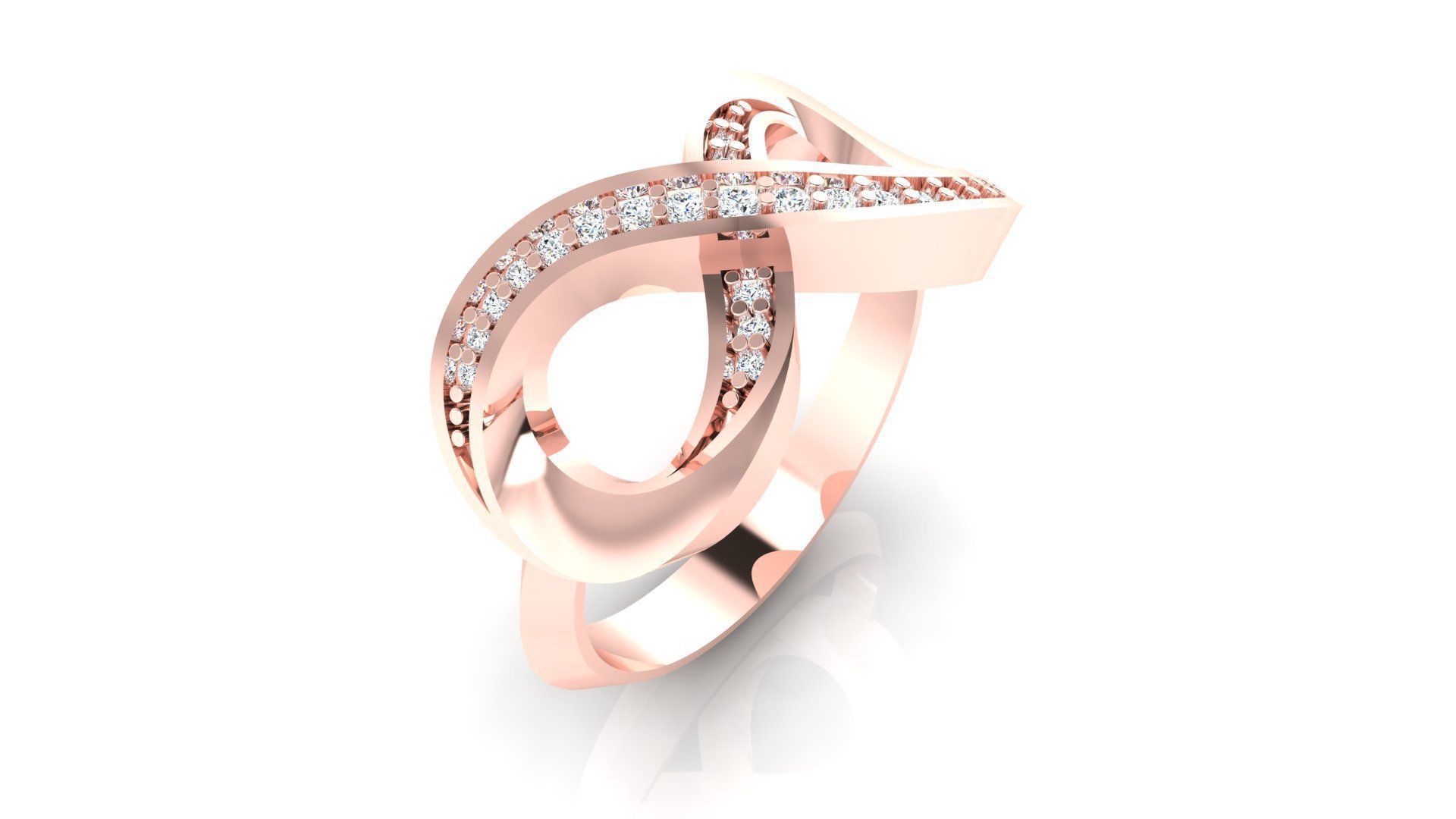 Ring M51 The luxury female ring with gems wedding 3D print model_13