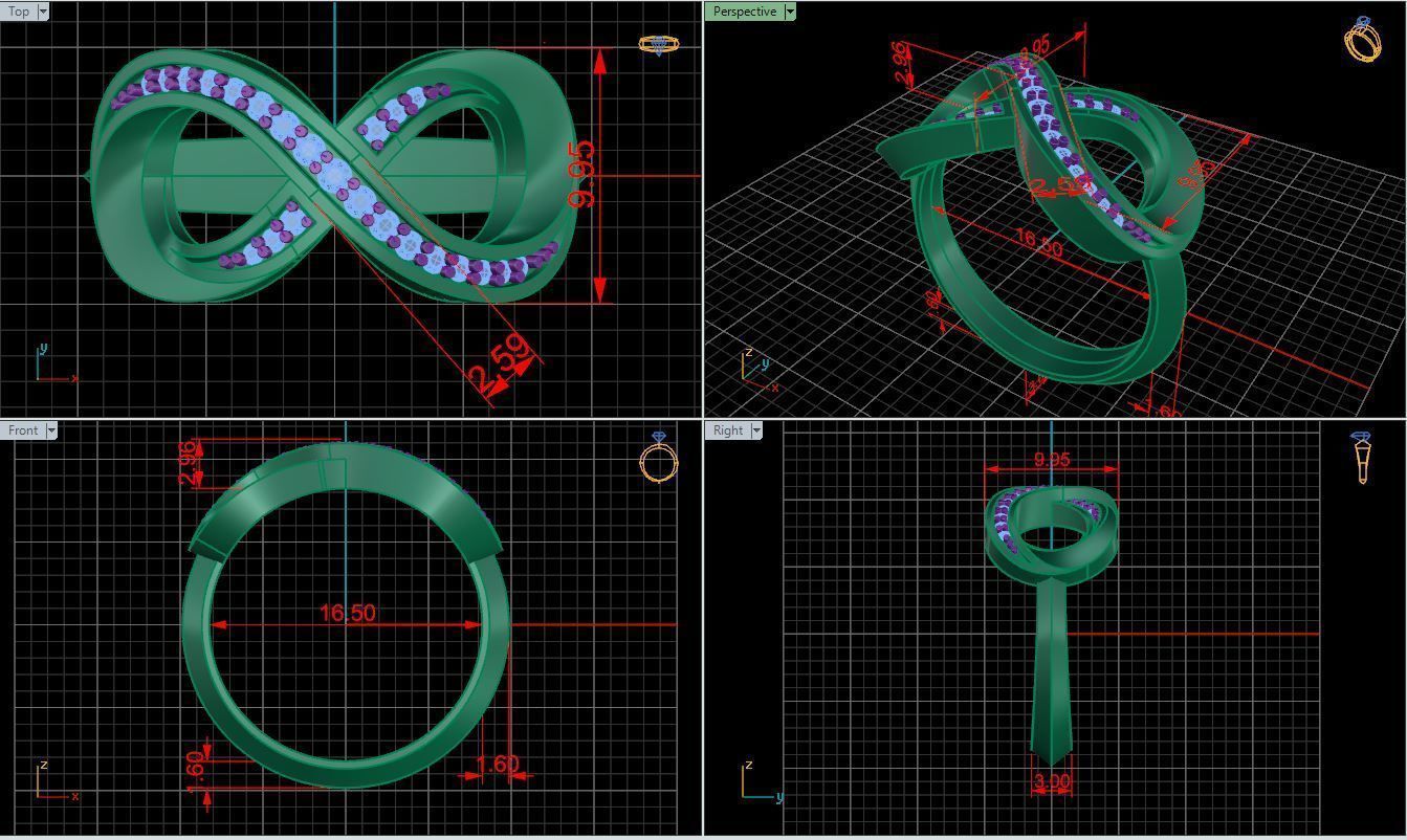 Ring M51 The luxury female ring with gems wedding 3D print model_25