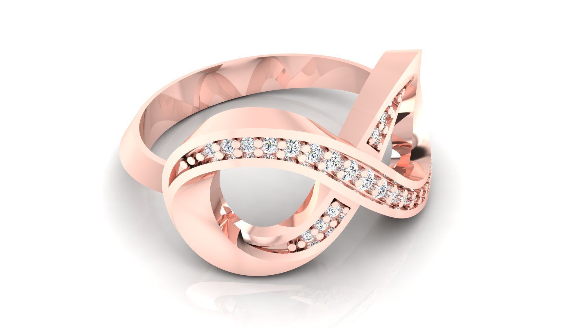 Ring M51 The luxury female ring with gems wedding 3D print model_11