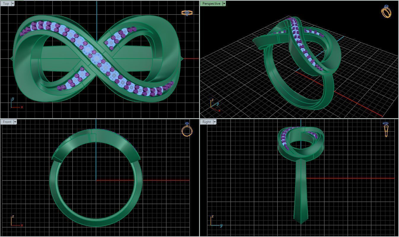 Ring M51 The luxury female ring with gems wedding 3D print model_31