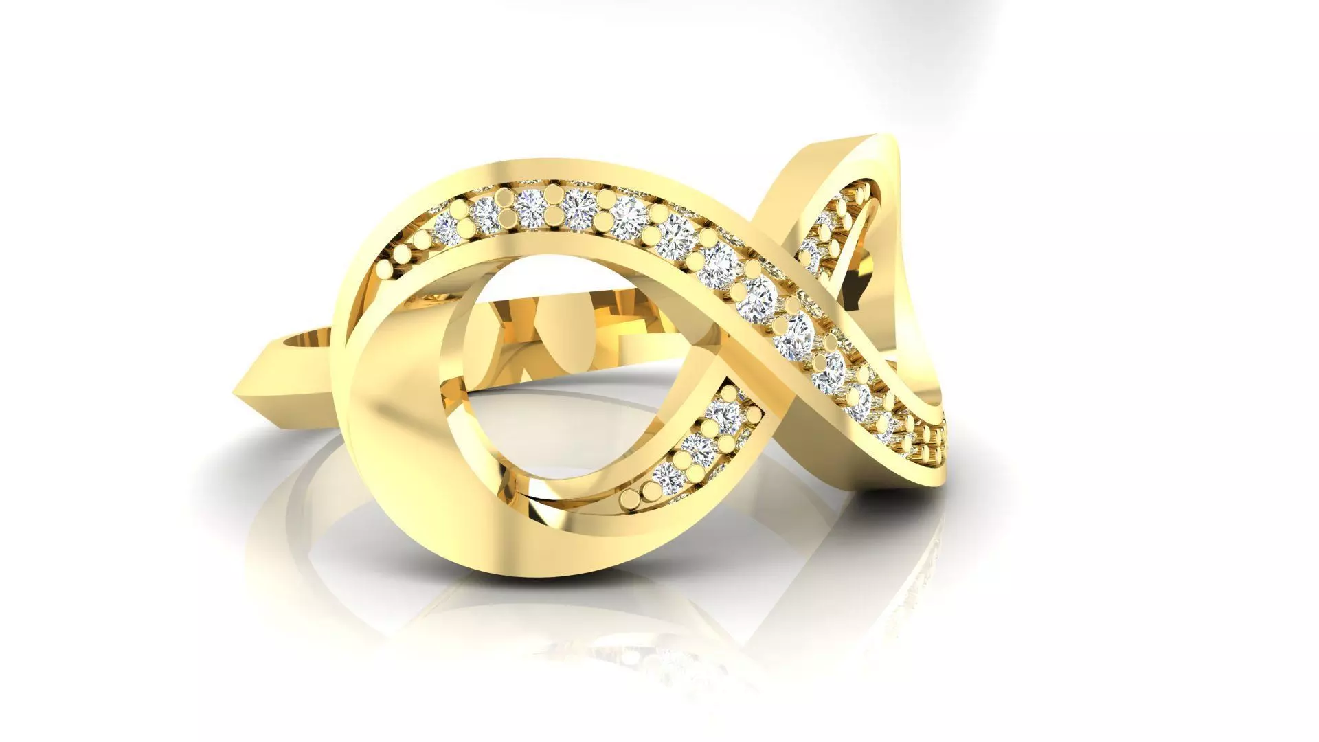 Ring M51 The luxury female ring with gems wedding 3D print model_0
