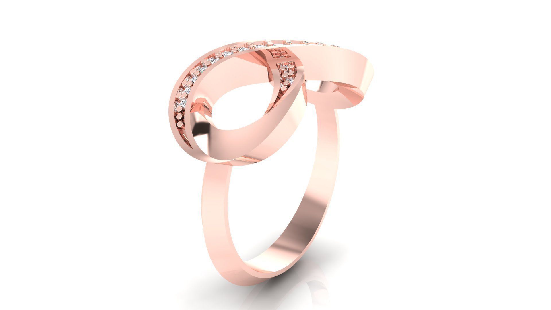 Ring M51 The luxury female ring with gems wedding 3D print model_15