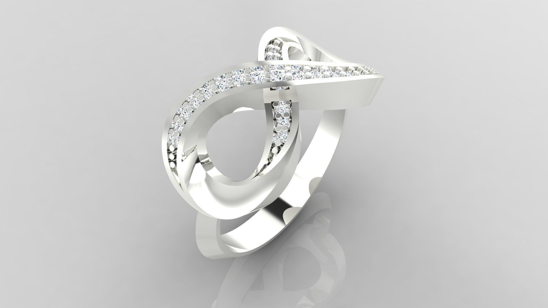 Ring M51 The luxury female ring with gems wedding 3D print model_20