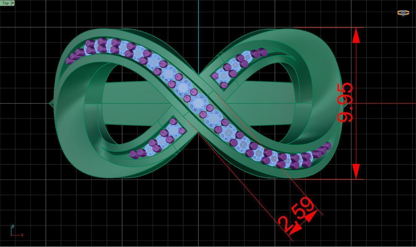 Ring M51 The luxury female ring with gems wedding 3D print model_26