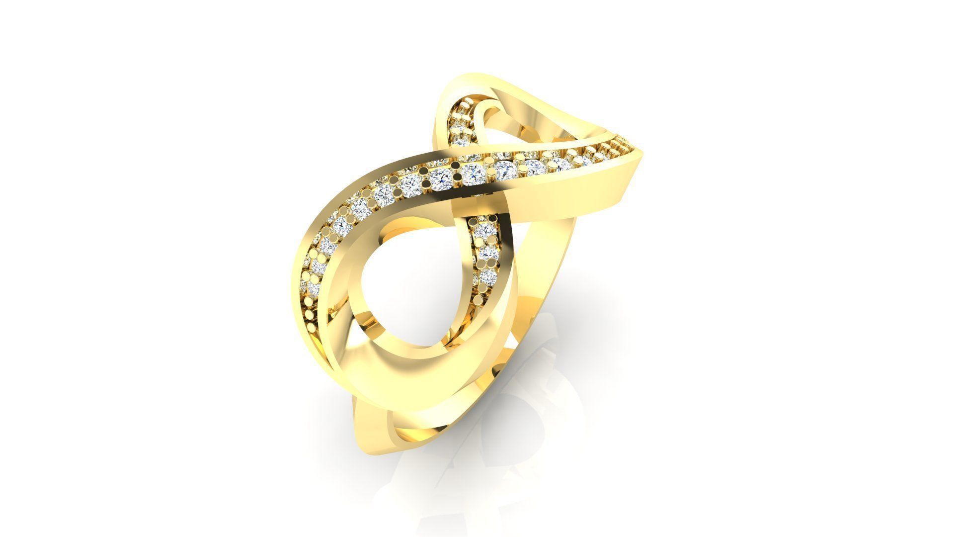 Ring M51 The luxury female ring with gems wedding 3D print model_7