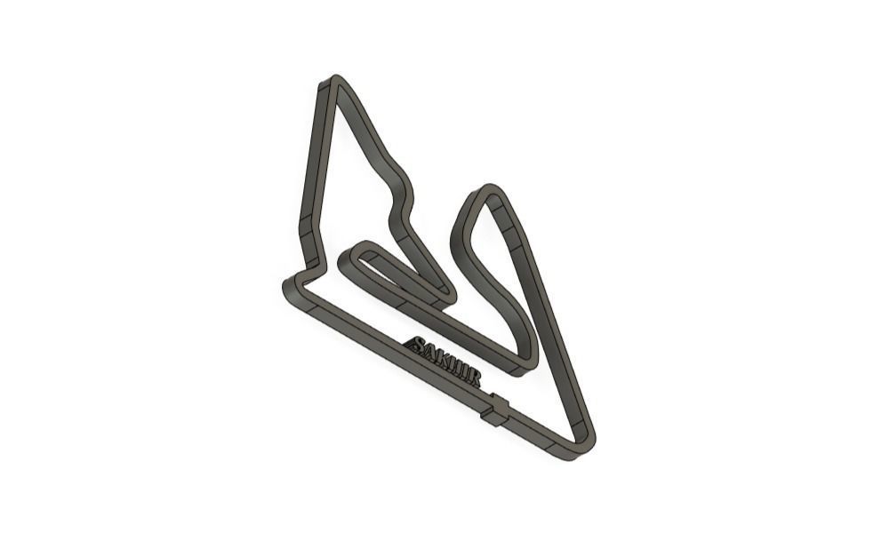 Sakhir F1 Racing Track 2025 3D print model_2