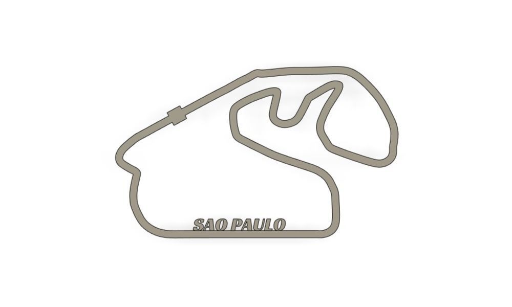 Sao Paulo F1 Racing Track 2025 3D print model_1