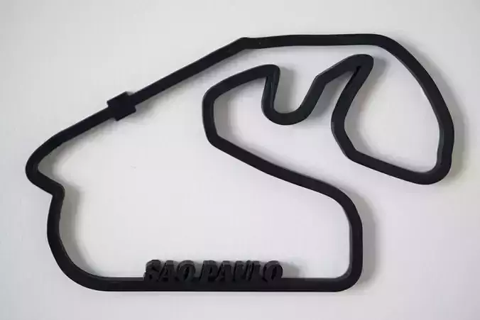 Sao Paulo F1 Racing Track 2025 3D print model