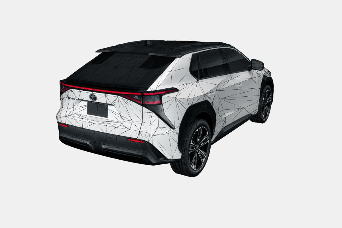Toyota bZ4X 2023 Low-poly 3D model_17