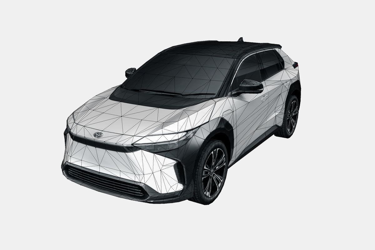 Toyota bZ4X 2023 Low-poly 3D model_16