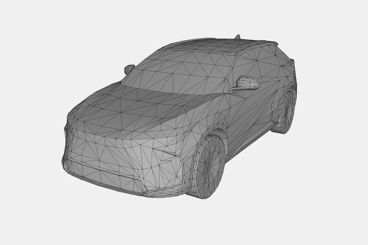 Toyota bZ4X 2023 Low-poly 3D model_18