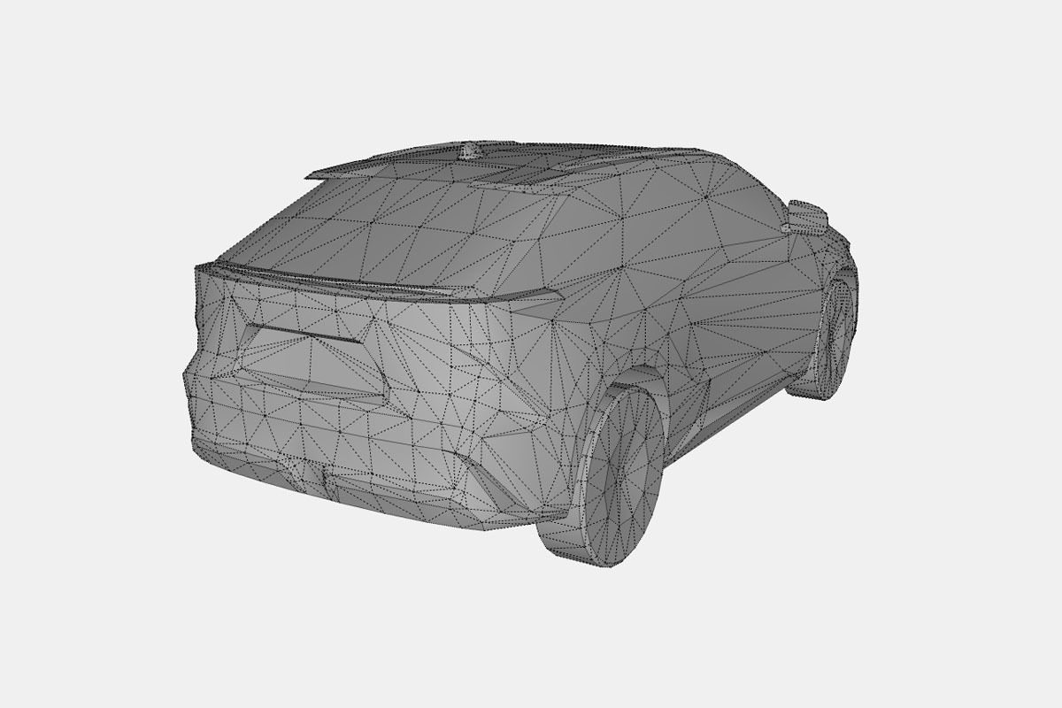 Toyota bZ4X 2023 Low-poly 3D model_19