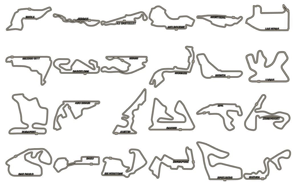 Spa F1 Racing Track 2025 3D print model_3