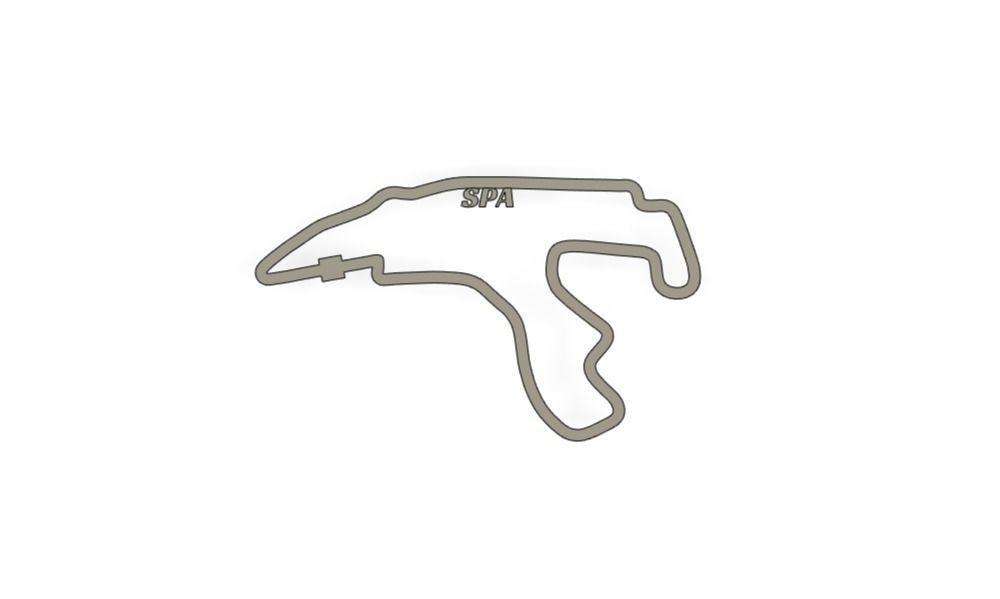 Spa F1 Racing Track 2025 3D print model_1