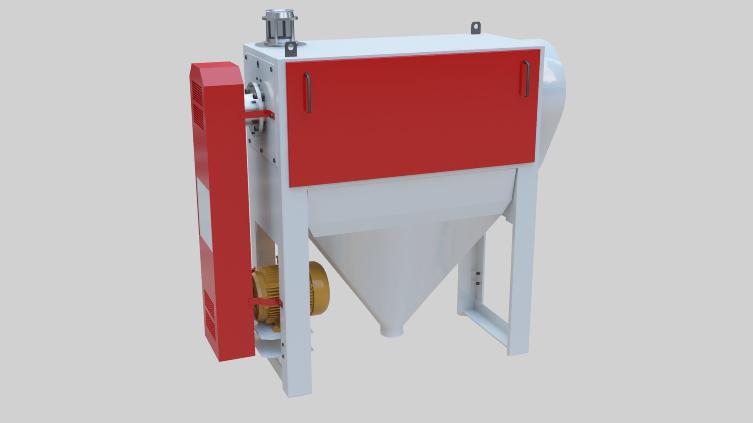 Bran Finisher - Wheat Grain Flour Milling Machine Low-poly 3D model_24