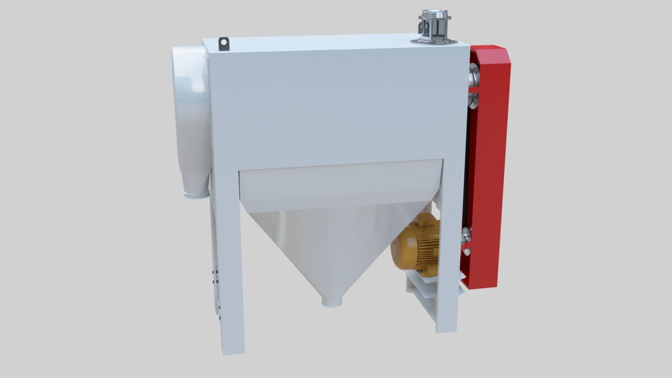 Bran Finisher - Wheat Grain Flour Milling Machine Low-poly 3D model_10