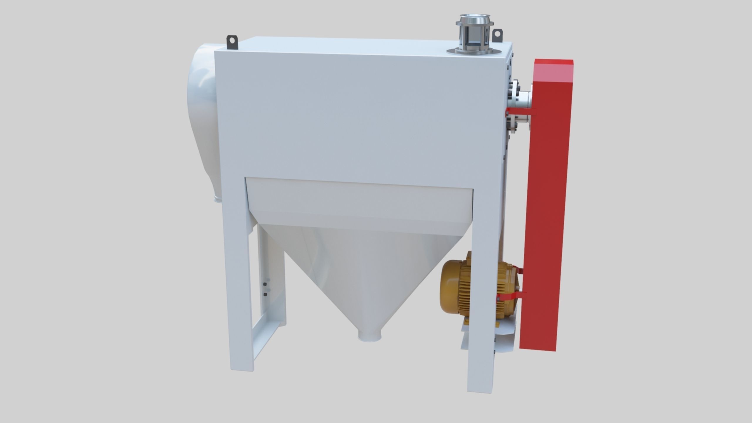 Bran Finisher - Wheat Grain Flour Milling Machine Low-poly 3D model_8