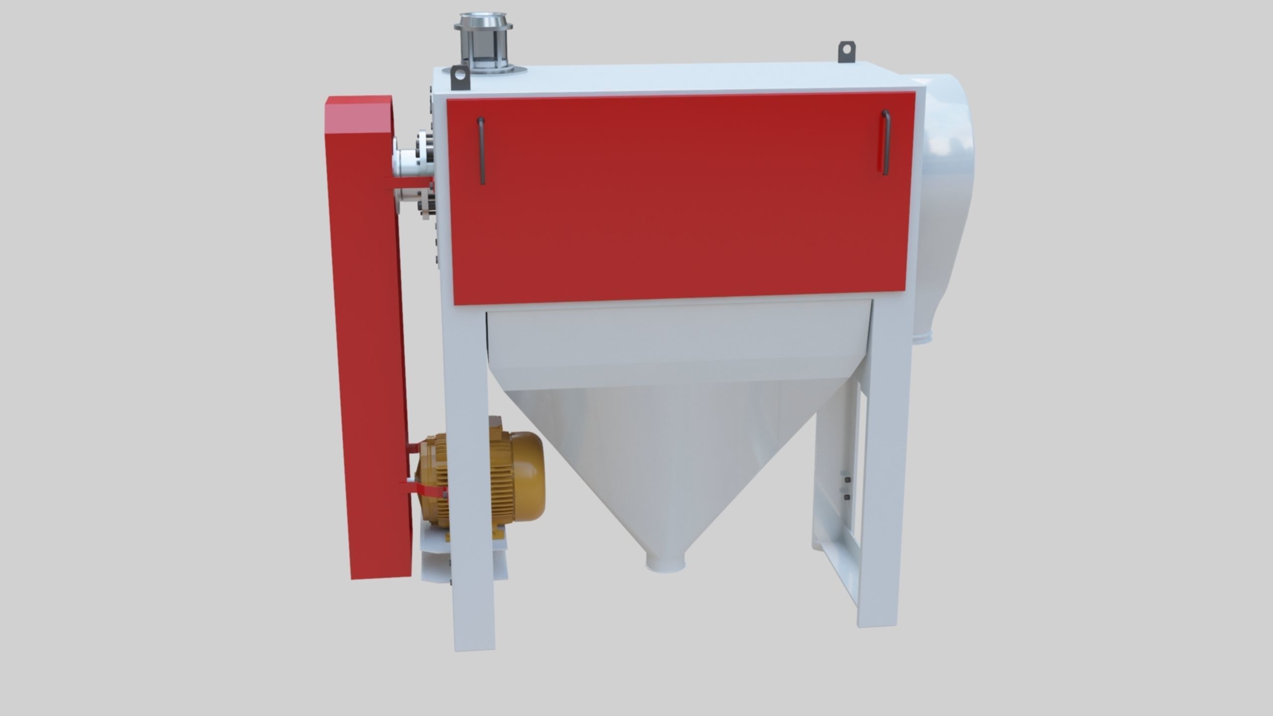 Bran Finisher - Wheat Grain Flour Milling Machine Low-poly 3D model_18