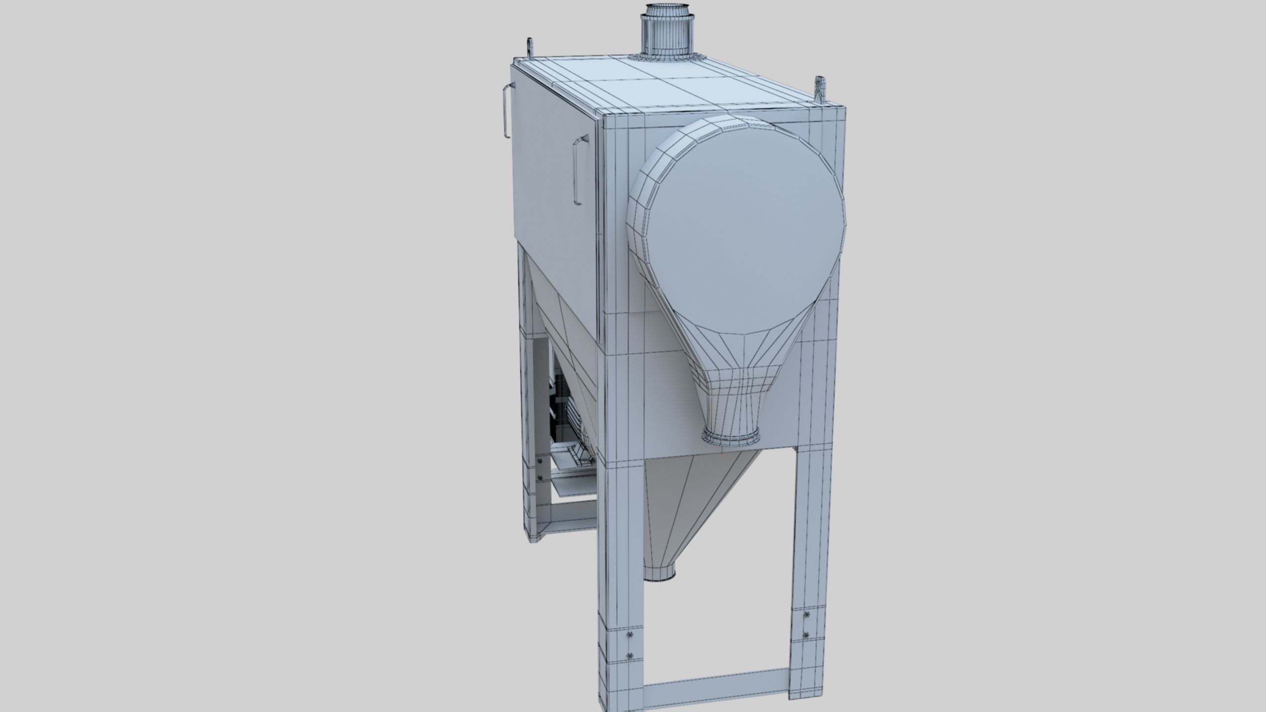 Bran Finisher - Wheat Grain Flour Milling Machine Low-poly 3D model_42