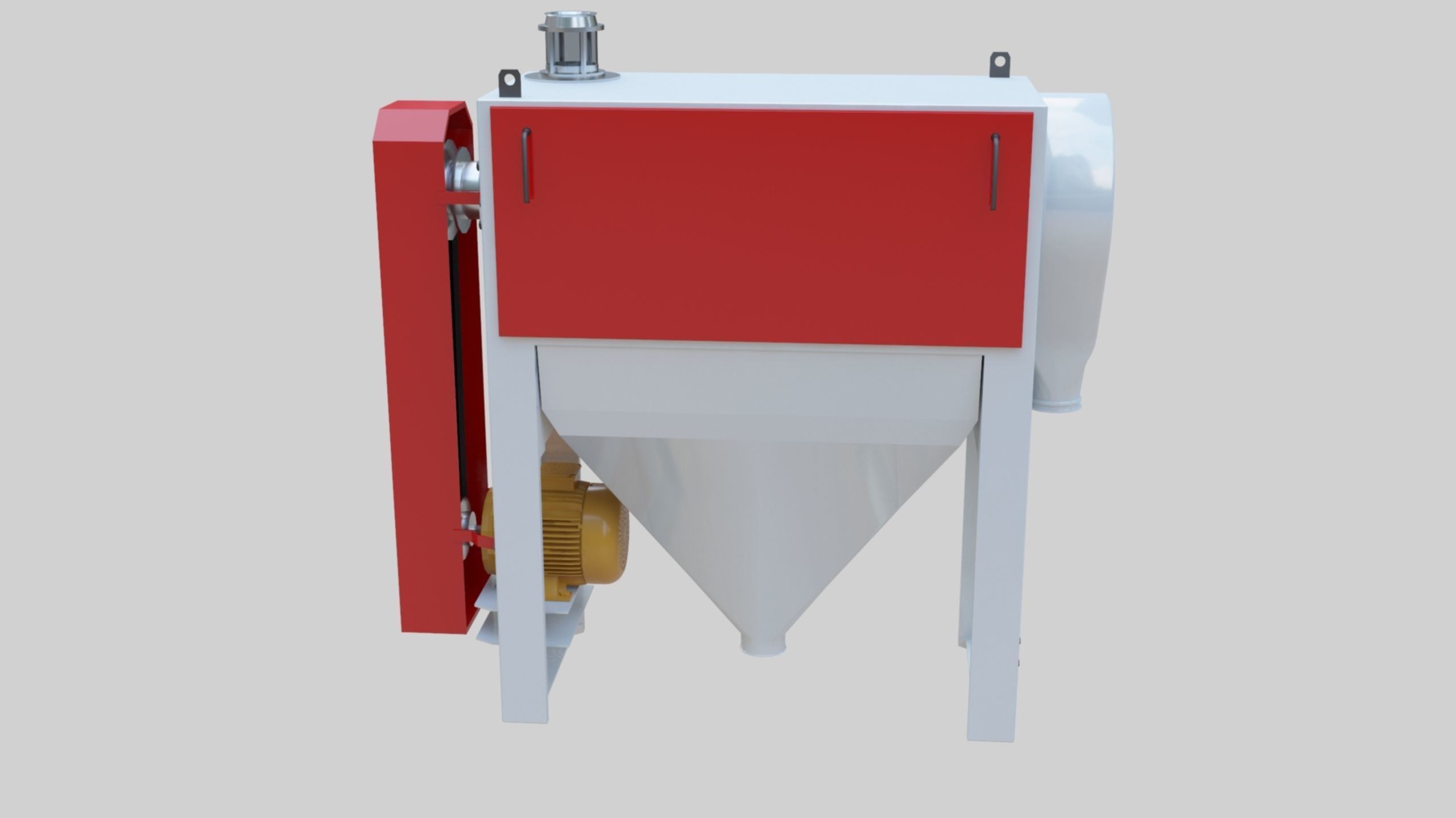 Bran Finisher - Wheat Grain Flour Milling Machine Low-poly 3D model_23