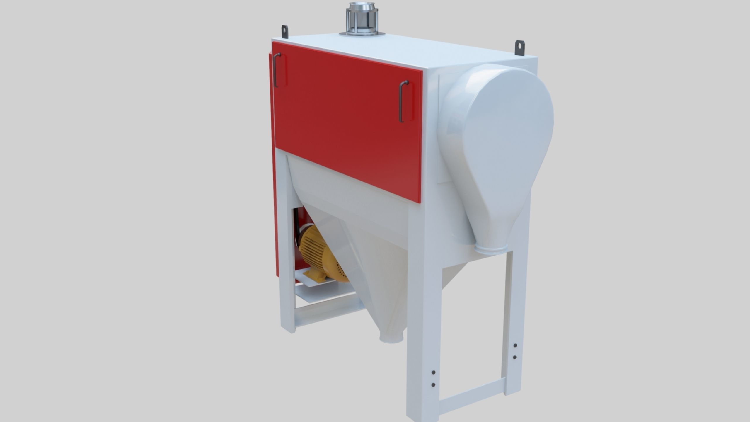 Bran Finisher - Wheat Grain Flour Milling Machine Low-poly 3D model_17