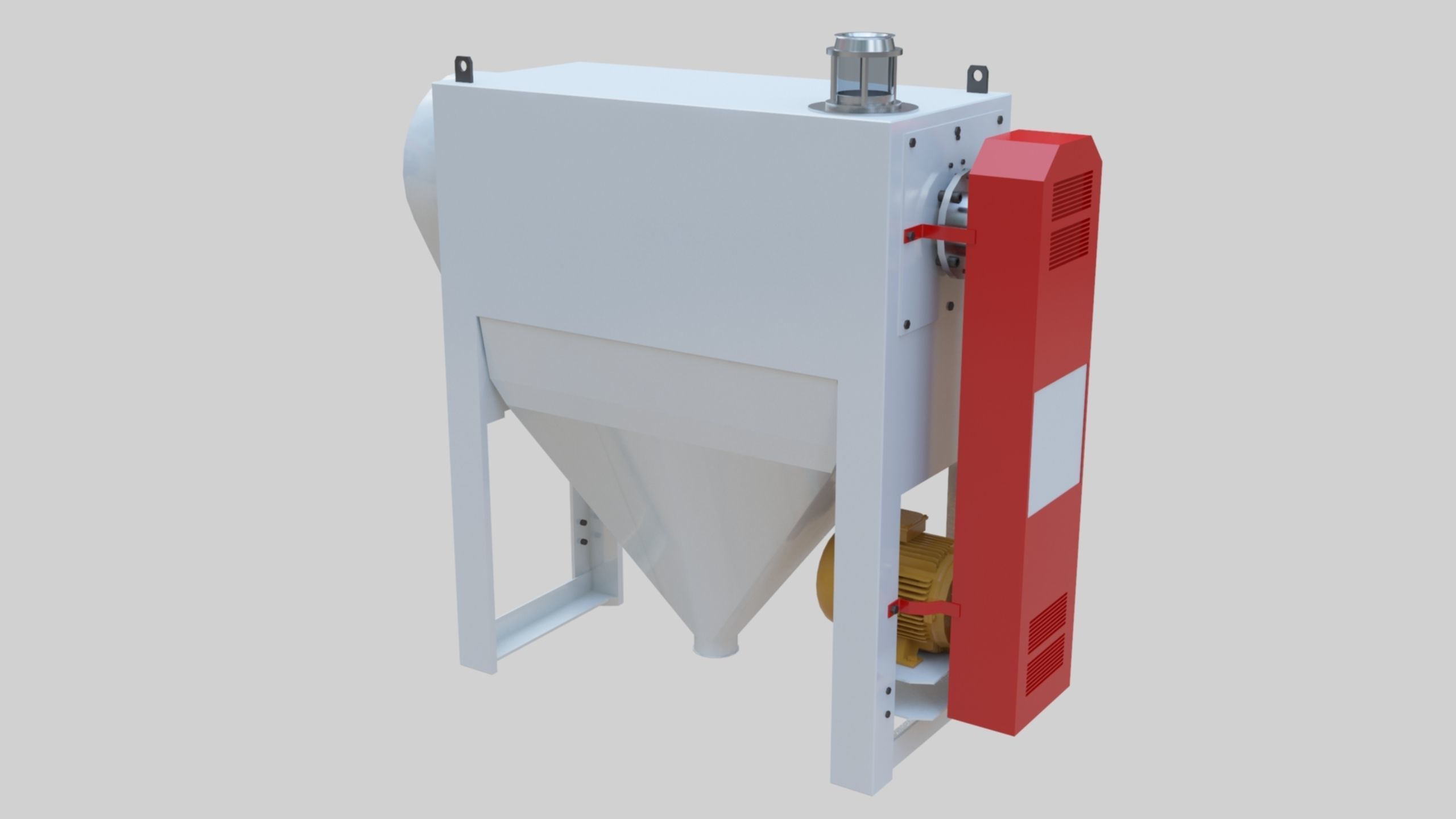 Bran Finisher - Wheat Grain Flour Milling Machine Low-poly 3D model_9