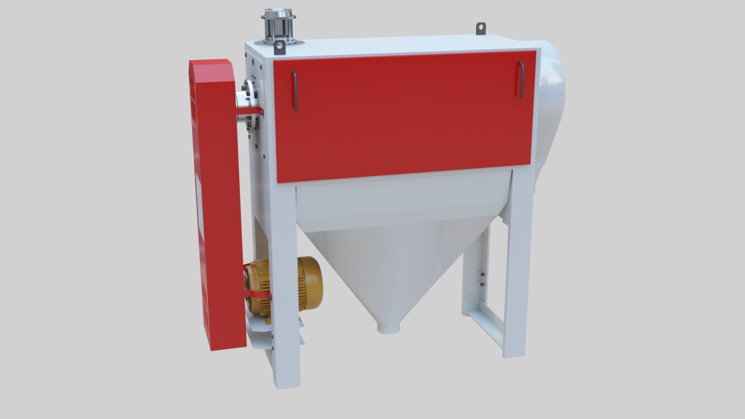 Bran Finisher - Wheat Grain Flour Milling Machine Low-poly 3D model_21