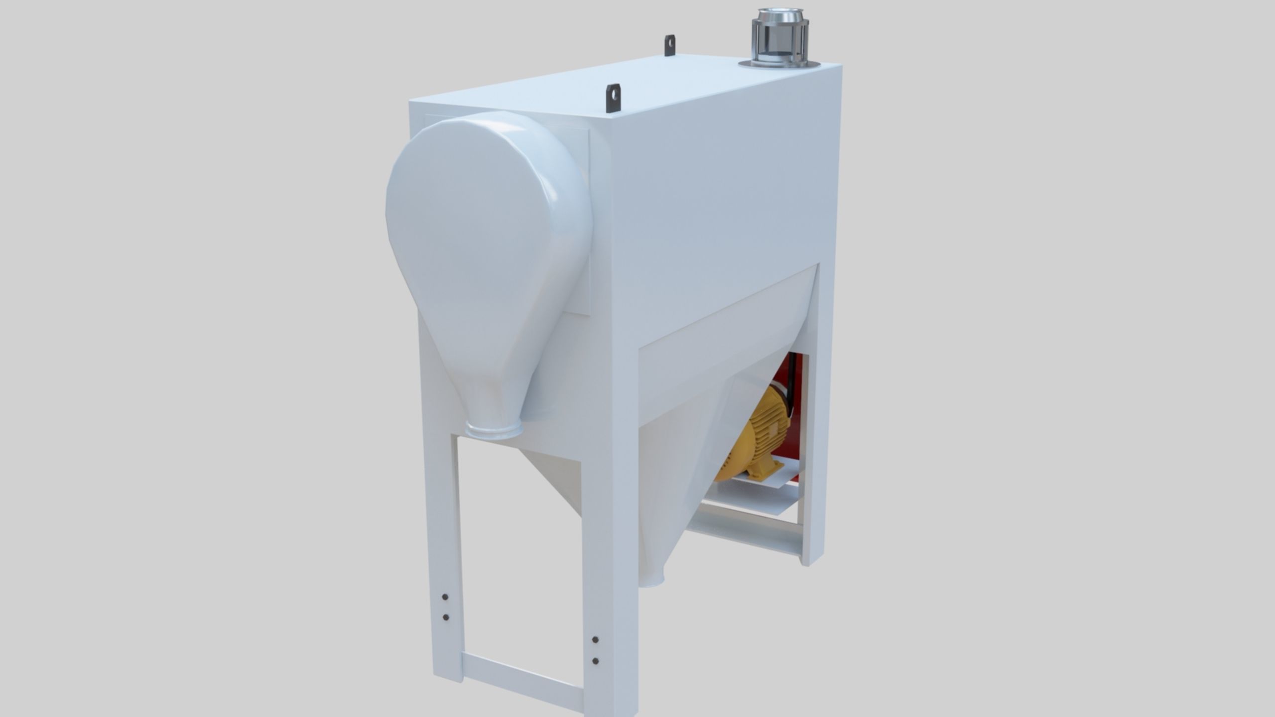 Bran Finisher - Wheat Grain Flour Milling Machine Low-poly 3D model_16