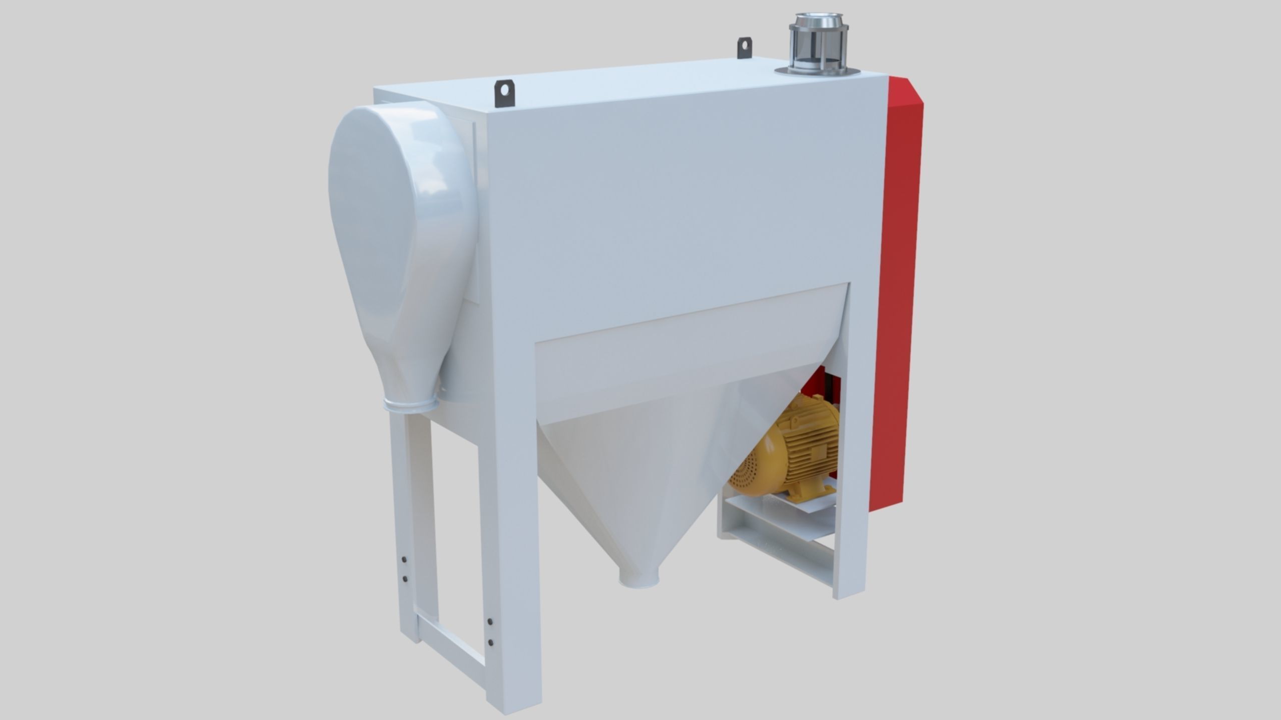 Bran Finisher - Wheat Grain Flour Milling Machine Low-poly 3D model_14
