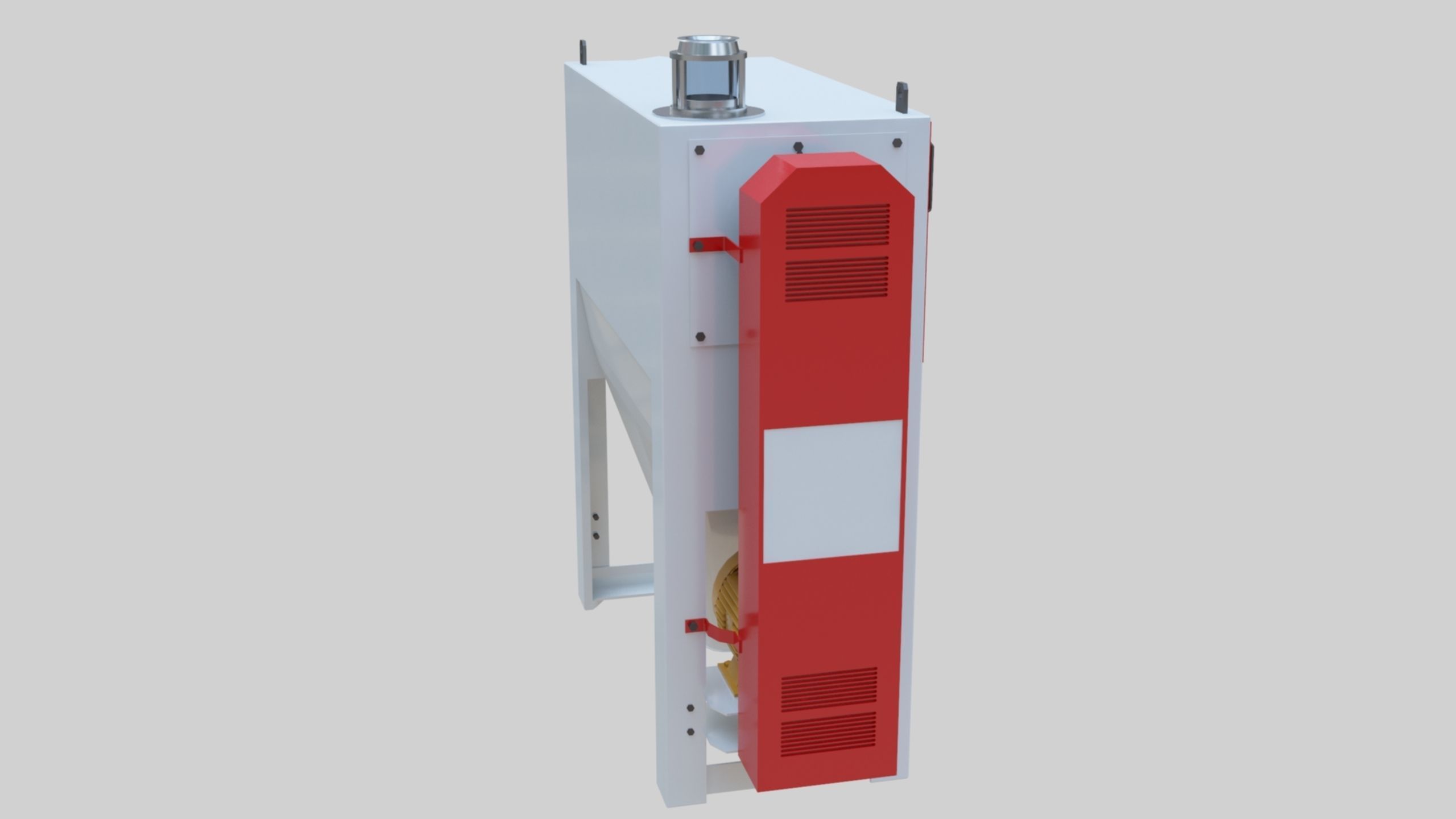 Bran Finisher - Wheat Grain Flour Milling Machine Low-poly 3D model_13