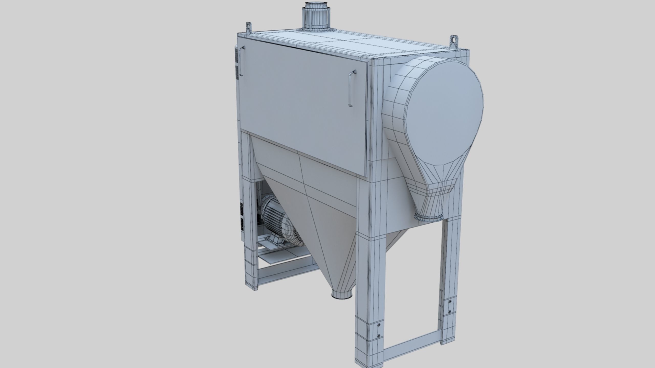Bran Finisher - Wheat Grain Flour Milling Machine Low-poly 3D model_41