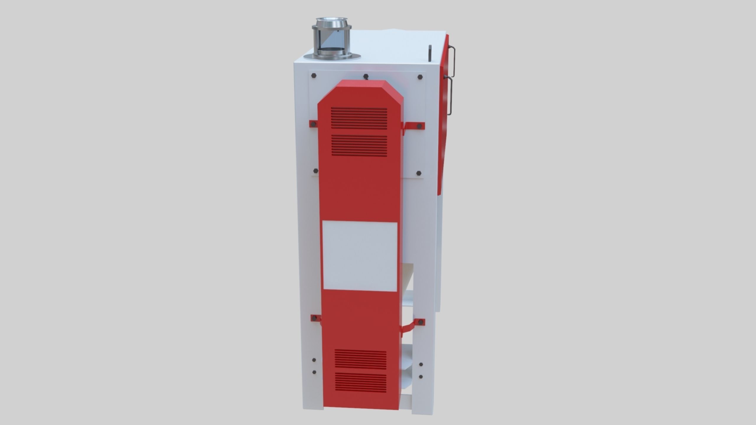 Bran Finisher - Wheat Grain Flour Milling Machine Low-poly 3D model_4