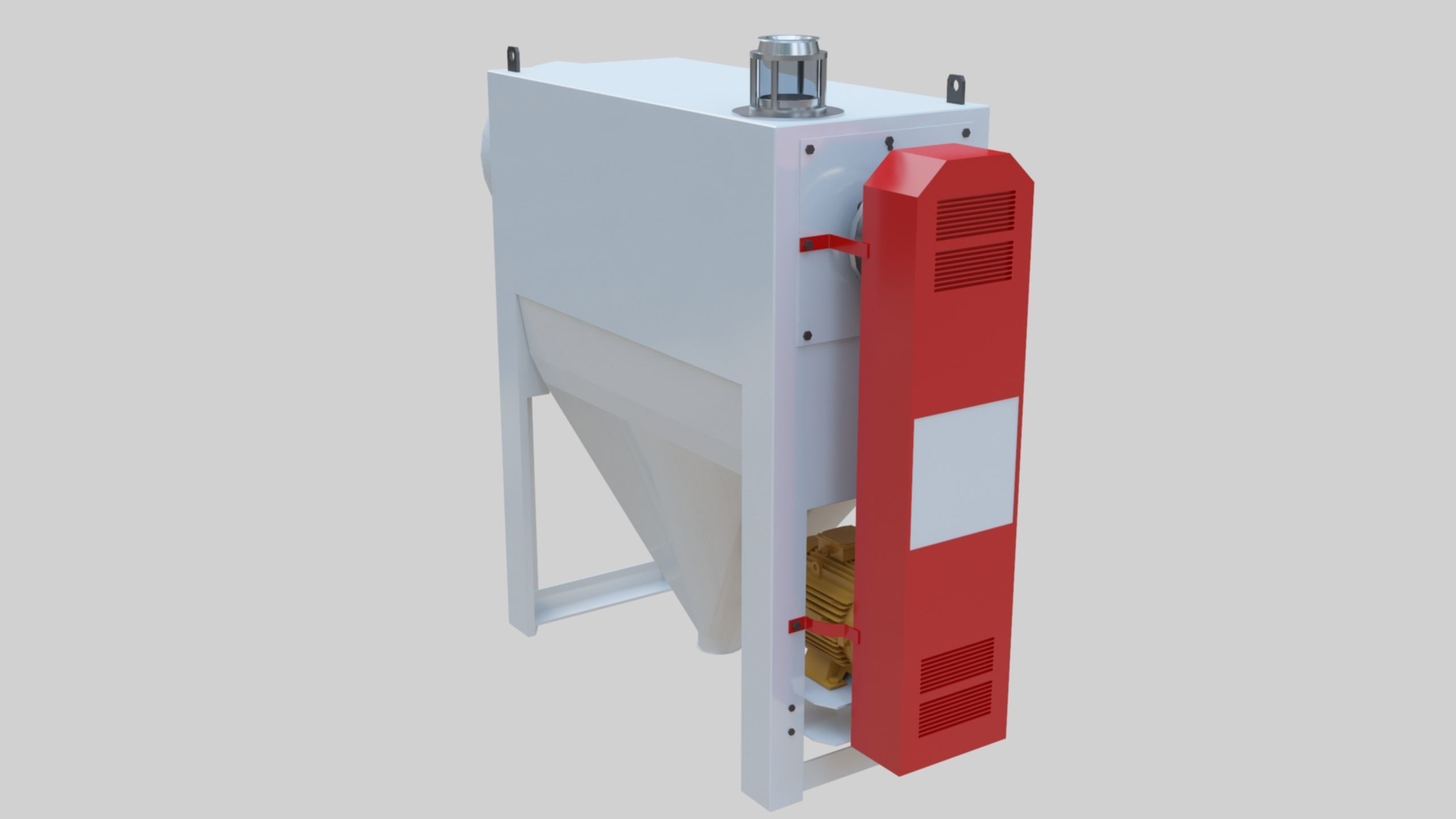 Bran Finisher - Wheat Grain Flour Milling Machine Low-poly 3D model_6