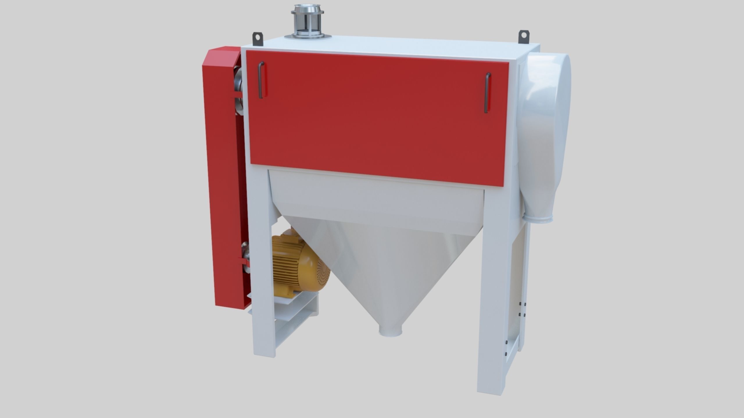 Bran Finisher - Wheat Grain Flour Milling Machine Low-poly 3D model_20