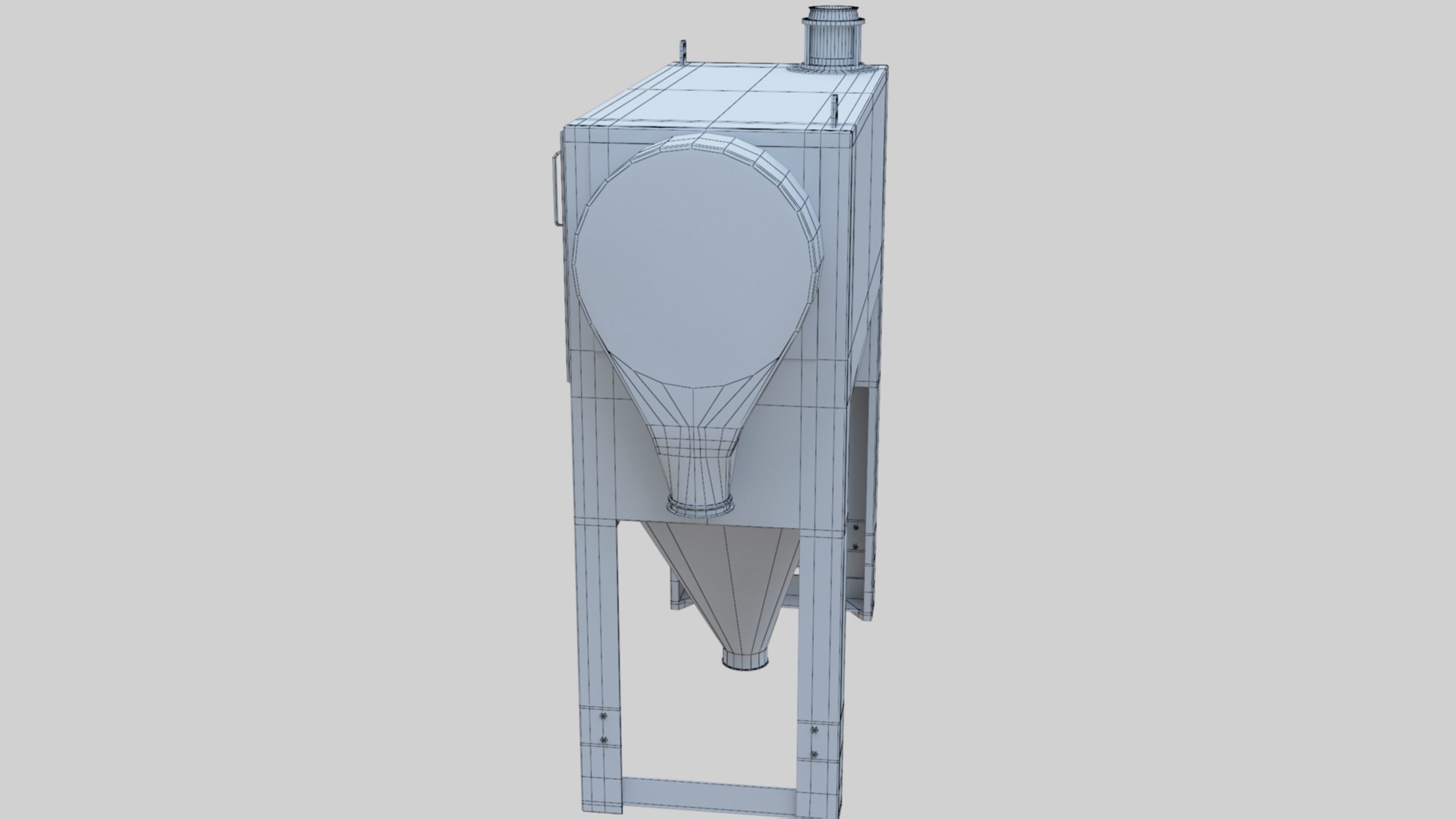 Bran Finisher - Wheat Grain Flour Milling Machine Low-poly 3D model_39