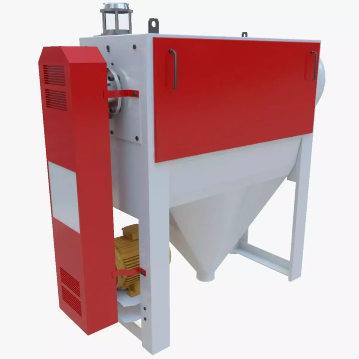 Bran Finisher - Wheat Grain Flour Milling Machine Low-poly 3D model_0