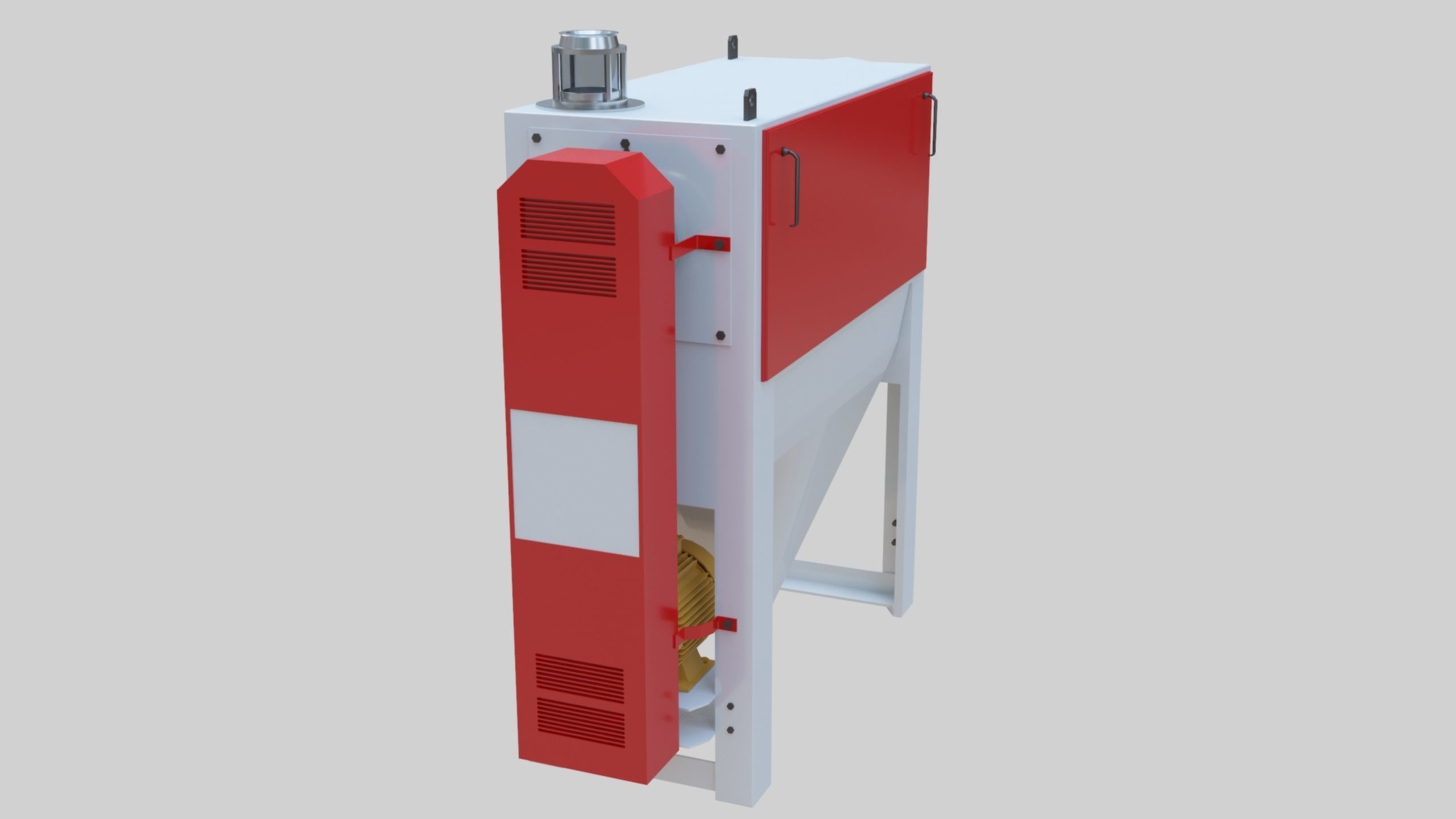 Bran Finisher - Wheat Grain Flour Milling Machine Low-poly 3D model_7