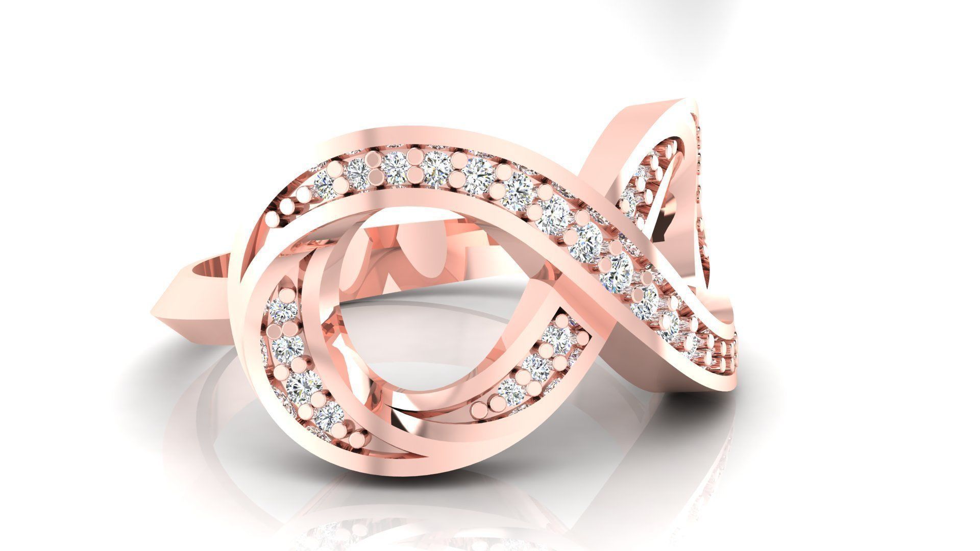 Ring M52 The luxury female ring with gems wedding 3D print model_11