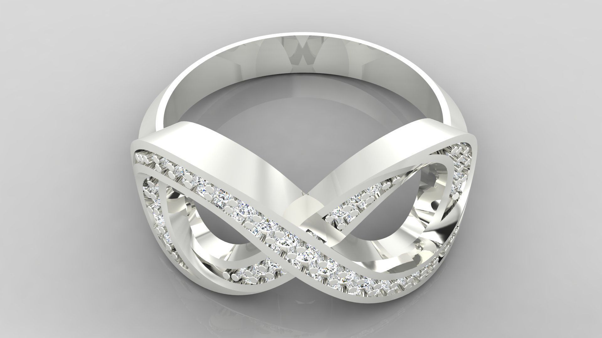 Ring M52 The luxury female ring with gems wedding 3D print model_20