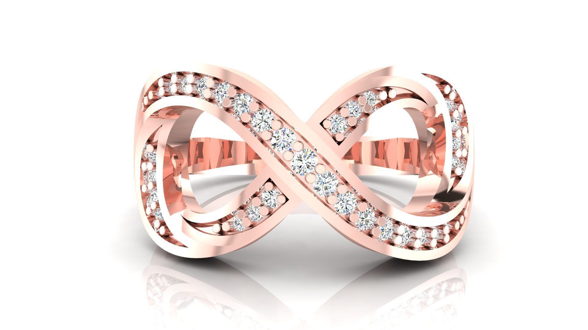 Ring M52 The luxury female ring with gems wedding 3D print model_8