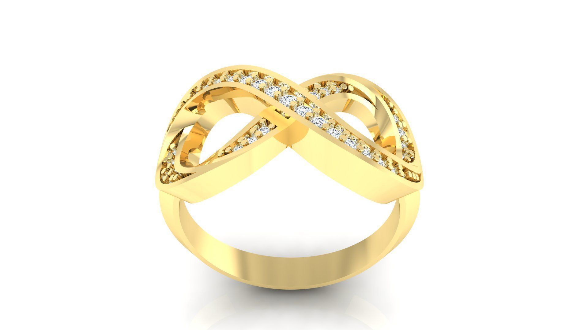 Ring M52 The luxury female ring with gems wedding 3D print model_5